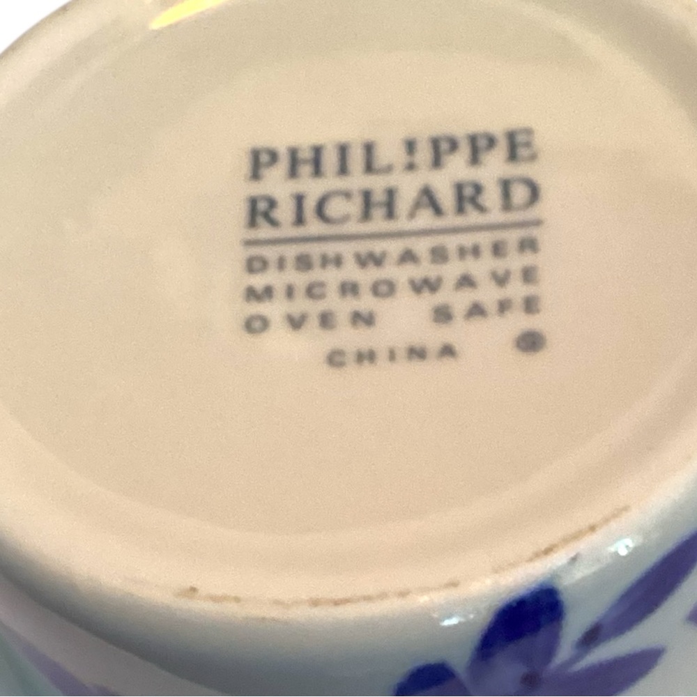 Philippe Richard Blue & White Stoneware Ramekin – Small Baking Dish - Picture 3 of 4